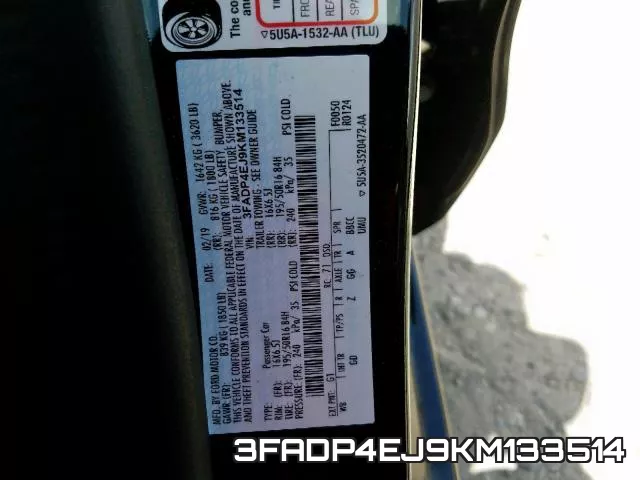 3FADP4EJ9KM133514 фото 2