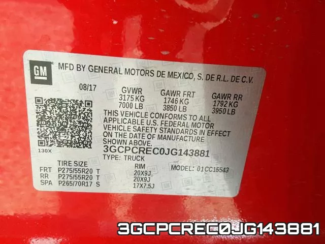 3GCPCREC0JG143881 фото 2
