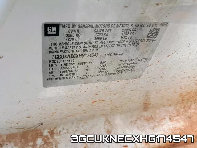 3GCUKNECXHG174547 фото 2