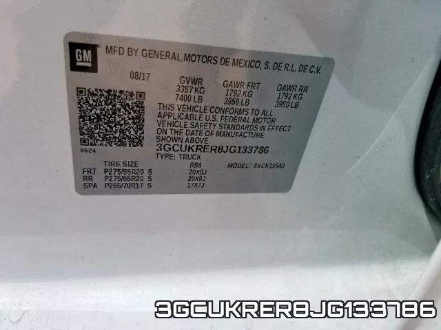 3GCUKRER8JG133786 фото 2