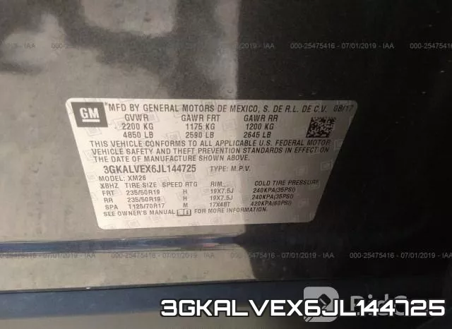 3GKALVEX6JL144725 фото 10
