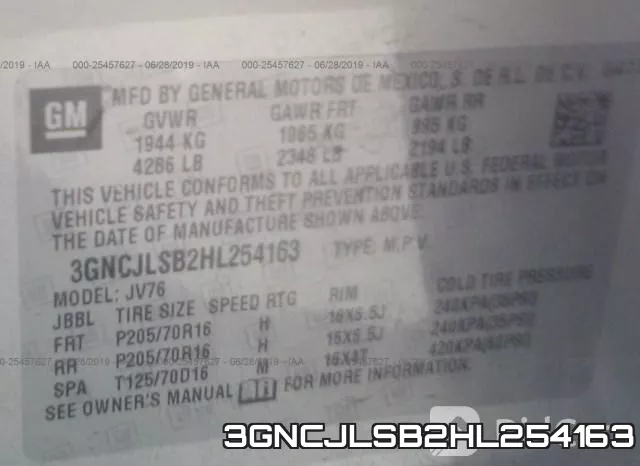 3GNCJLSB2HL254163 фото 10