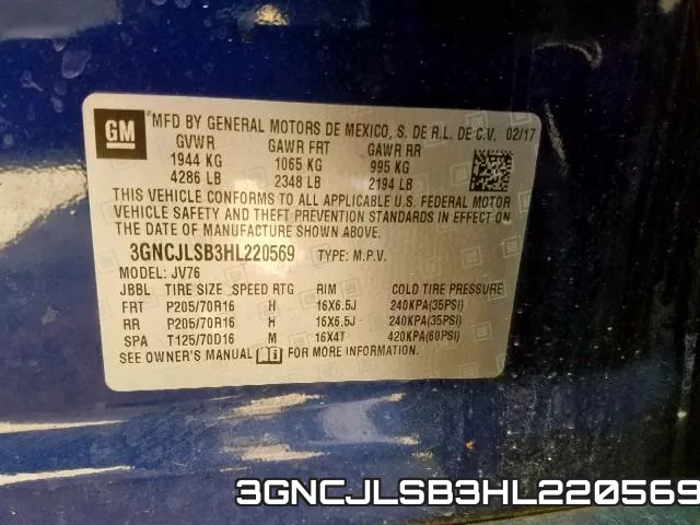 3GNCJLSB3HL220569 фото 2