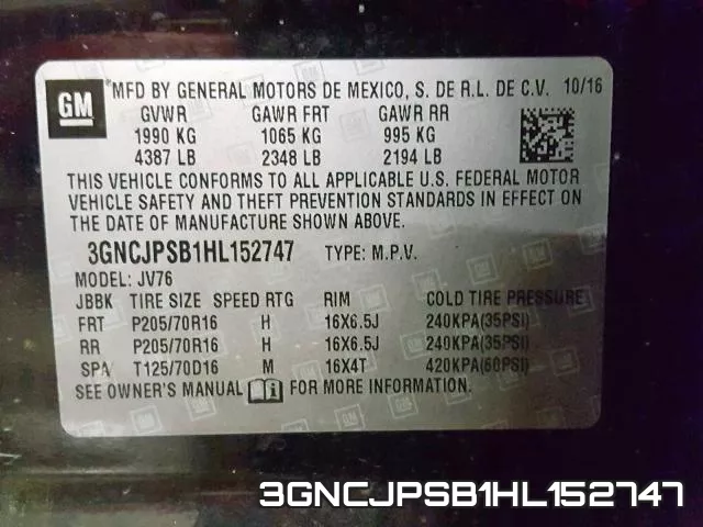 3GNCJPSB1HL152747 фото 2