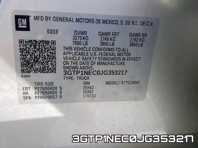 3GTP1NEC0JG353217 фото 2