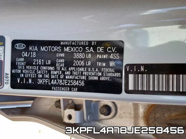 3KPFL4A78JE258456 фото 2