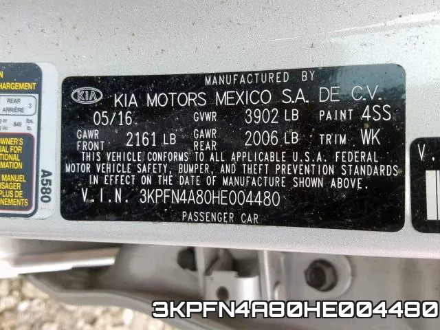 3KPFN4A80HE004480 фото 2