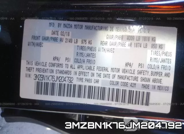 3MZBN1K76JM204792 фото 10