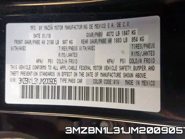 3MZBN1L31JM200905 фото 2
