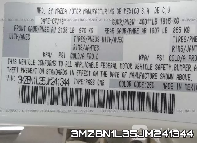 3MZBN1L35JM241344 фото 10