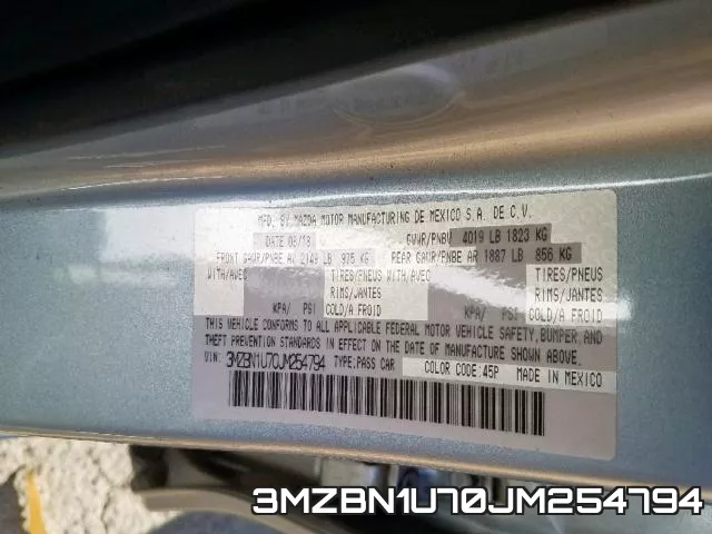 3MZBN1U70JM254794 фото 2