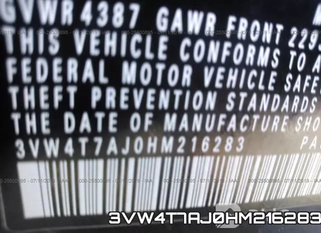 3VW4T7AJ0HM216283 фото 10