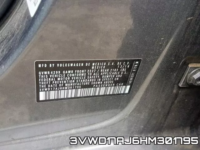3VWD17AJ6HM301795 фото 2