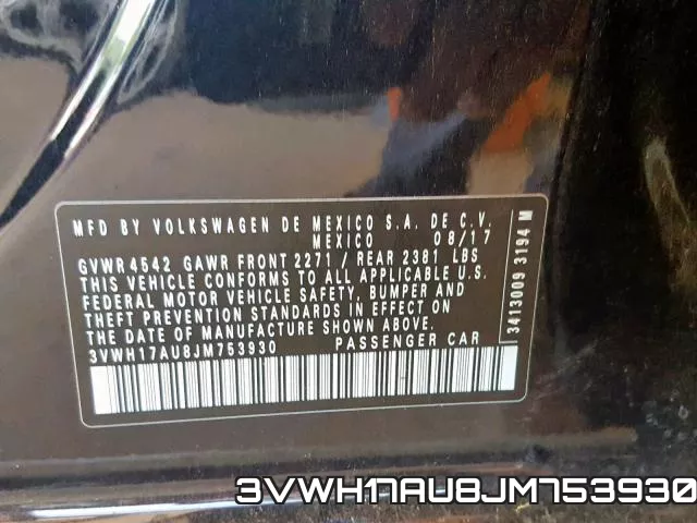 3VWH17AU8JM753930 фото 2