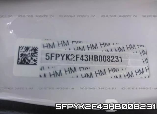 5FPYK2F43HB008231 фото 10