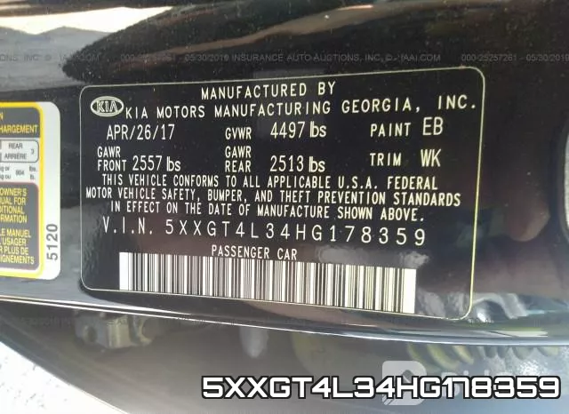 5XXGT4L34HG178359 фото 10