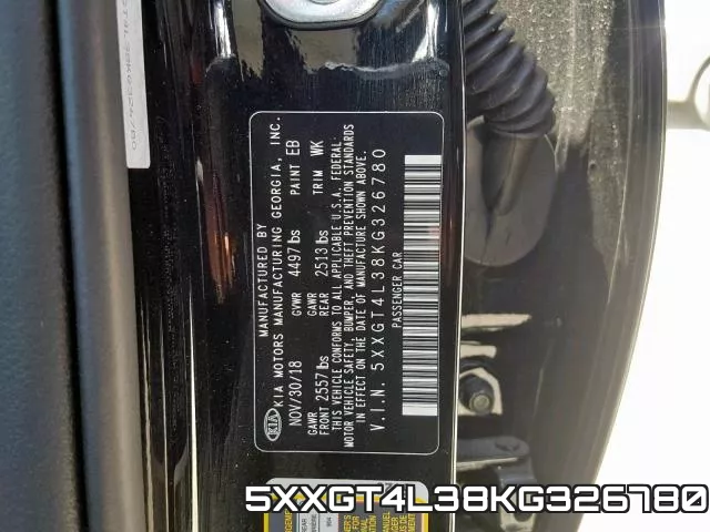 5XXGT4L38KG326780 фото 2