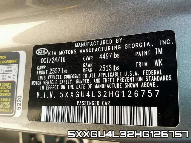 5XXGU4L32HG126757 фото 2