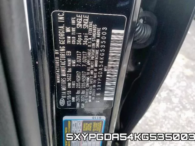 5XYPGDA54KG535003 фото 2