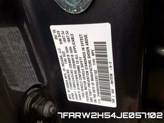 7FARW2H54JE057102 фото 2