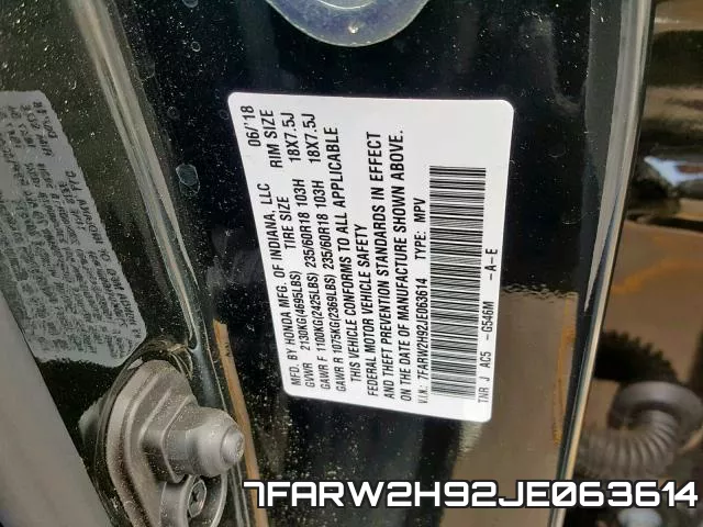 7FARW2H92JE063614 фото 2