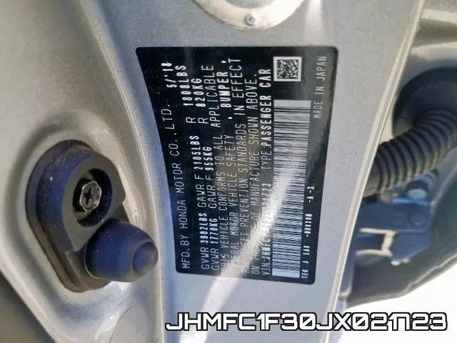 JHMFC1F30JX021723 фото 2