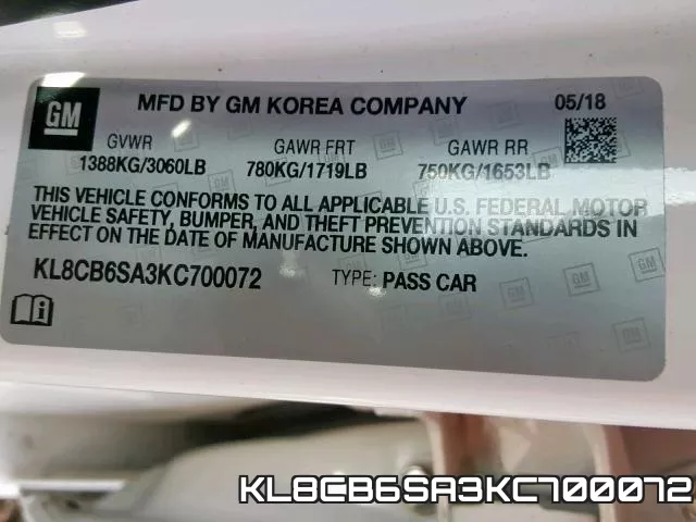 KL8CB6SA3KC700072 фото 2