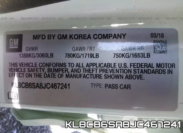 KL8CB6SA8JC467241 фото 10