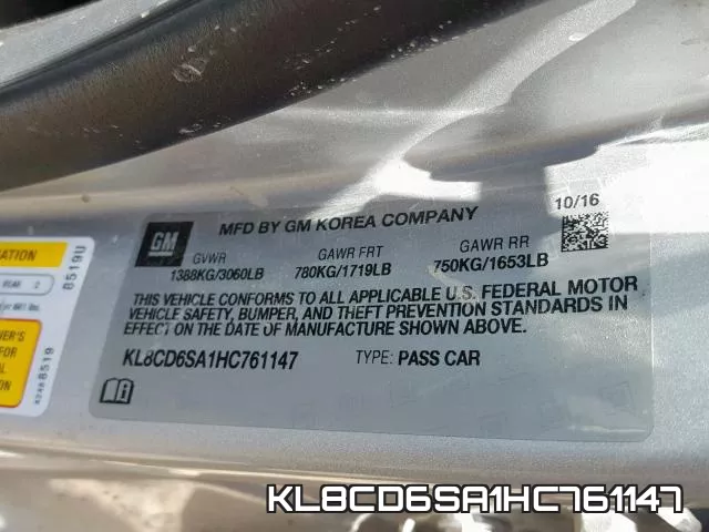 KL8CD6SA1HC761147 фото 2