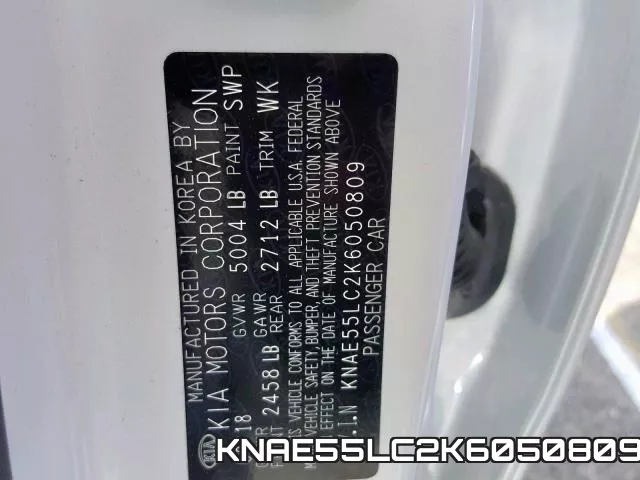 KNAE55LC2K6050809 фото 2