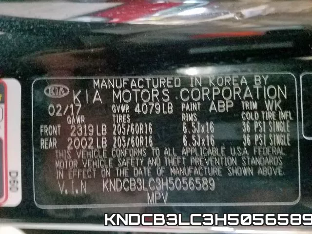KNDCB3LC3H5056589 фото 2