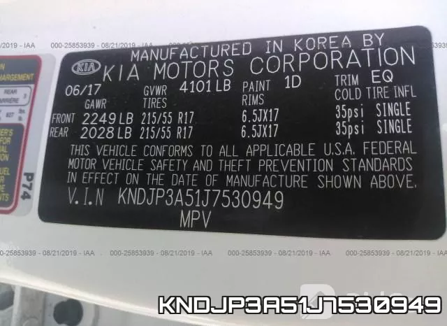 KNDJP3A51J7530949 фото 10
