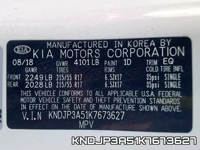 KNDJP3A51K7673627 фото 2