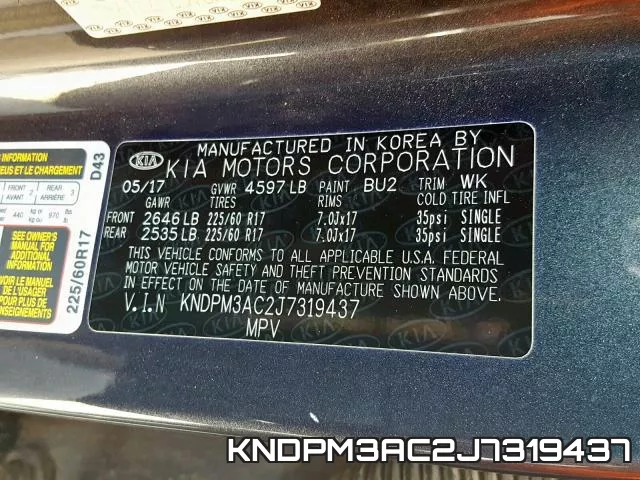 KNDPM3AC2J7319437 фото 2