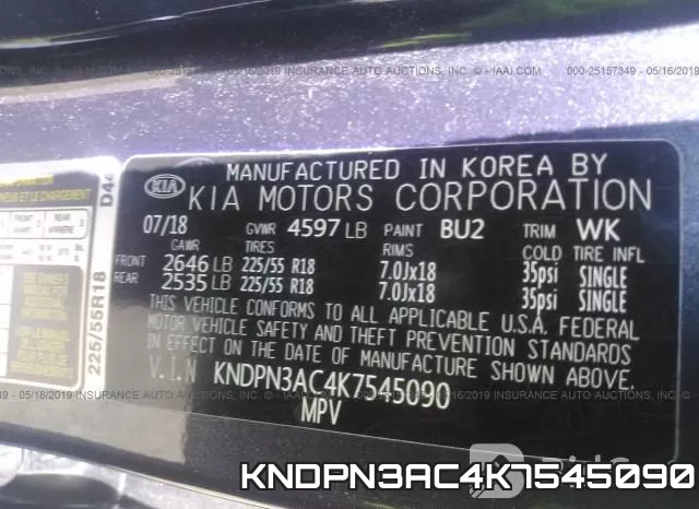 KNDPN3AC4K7545090 фото 10