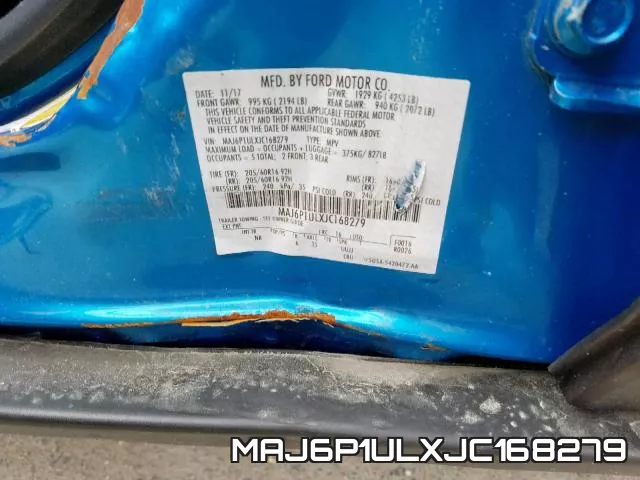 MAJ6P1ULXJC168279 фото 2