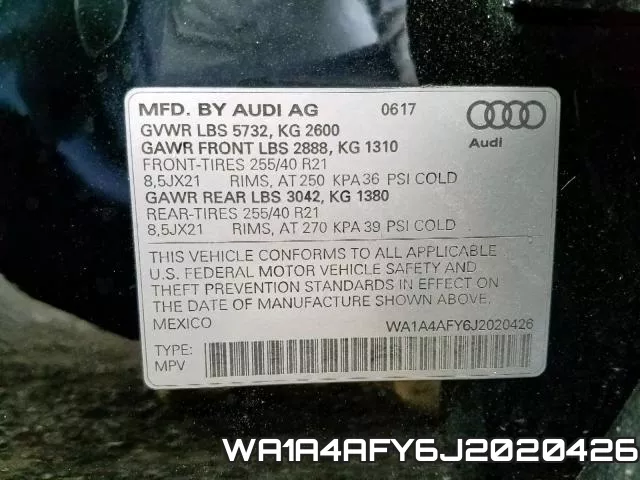 WA1A4AFY6J2020426 фото 2