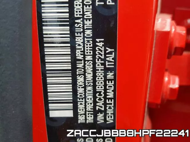 ZACCJBBB8HPF22241 фото 2