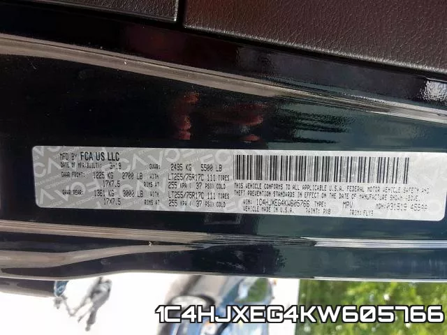1C4HJXEG4KW605766 фото 2