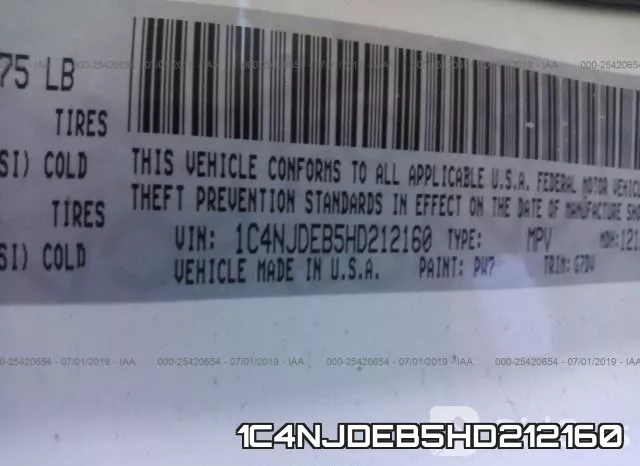 1C4NJDEB5HD212160 фото 10
