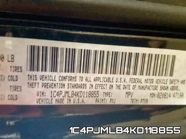 1C4PJMLB4KD118855 фото 2