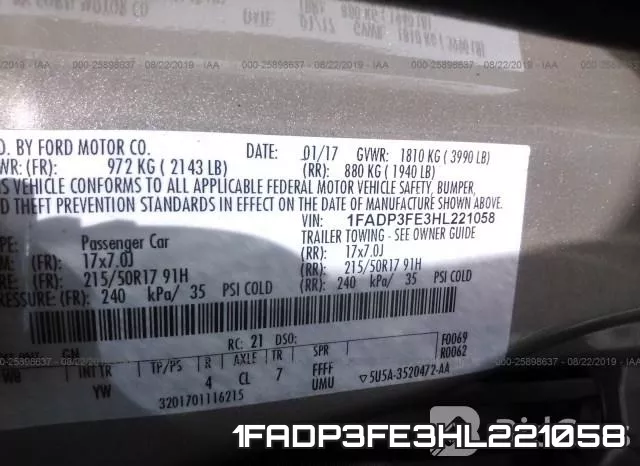 1FADP3FE3HL221058 фото 10