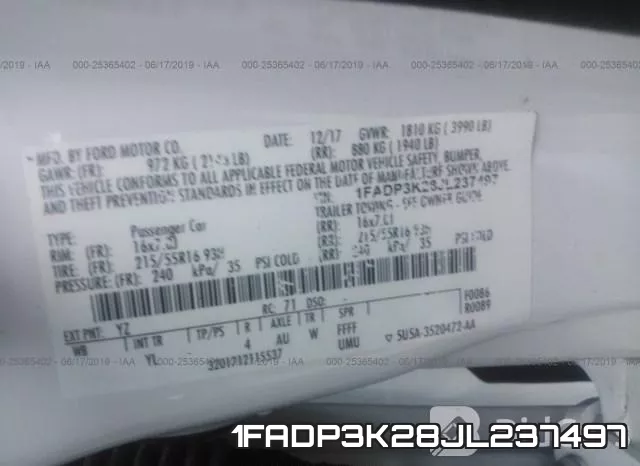 1FADP3K28JL237497 фото 10