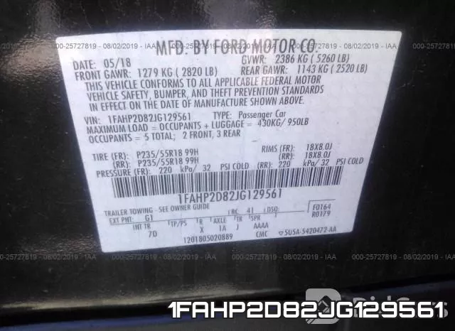1FAHP2D82JG129561 фото 10