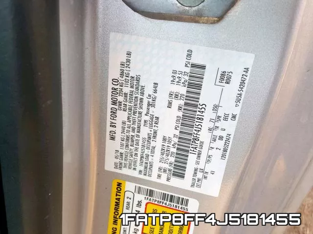 1FATP8FF4J5181455 фото 2