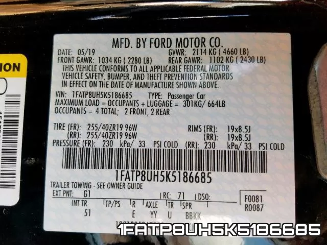 1FATP8UH5K5186685 фото 2