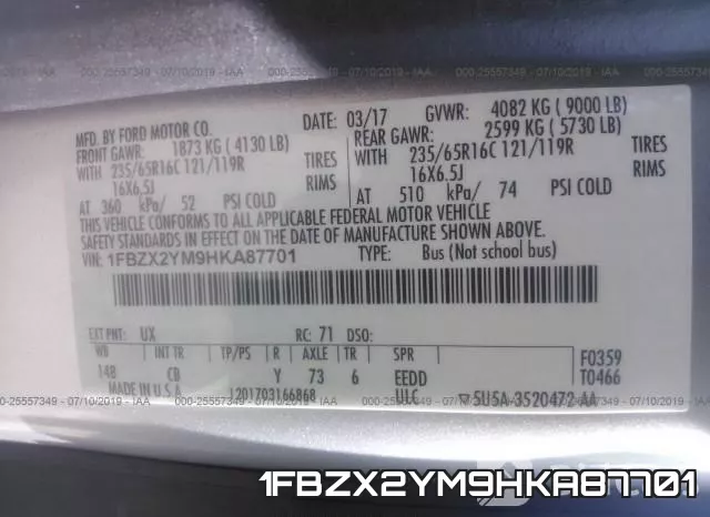 1FBZX2YM9HKA87701 фото 10