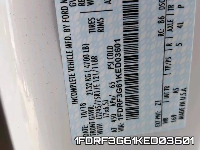 1FDRF3G61KED03601 фото 2