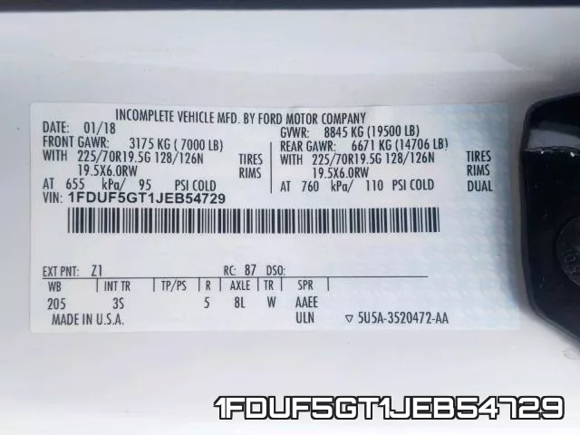 1FDUF5GT1JEB54729 фото 2
