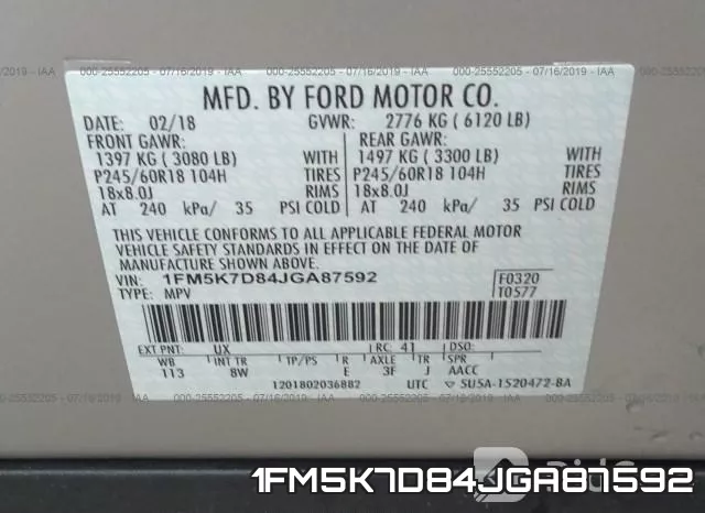 1FM5K7D84JGA87592 фото 10